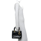 Patent Cannage Medium Lady Dior Black
