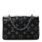 Lambskin Embossed Monogram Scarabeo Pochette Coussin Black