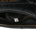 Nappa Triangle Quilted Patchwork System Bag Black