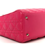 Lambskin Cannage Medium Lady Dior Pink