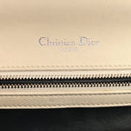 Lambskin Sequin Medium Diorama Flap Bag White