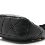 Nappa Triangle Quilted Patchwork System Bag Black