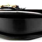 Azalea Calfskin Tri-Color Horsebit 1955 Shoulder Bag Mystic White Sun Oil Black