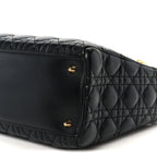 Lambskin Cannage Medium Lady Dior Black