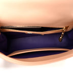 Calfskin Matelasse Small Serpenti Cabochon Shoulder Bag Peach
