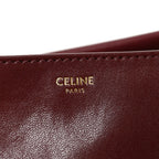 Shiny Lambskin Soft Triomphe Half Moon Bag Syrah