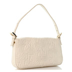 Nappa Logo Embossed Baguette White