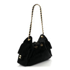 Pony Hair Mini Chanel 25 Handbag Black