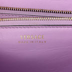Grained Calfskin La Medusa Flap Shoulder Bag Taupe