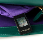 Calfskin Serpenti Forever Snake Strap Crossbody Bag Emerald Green