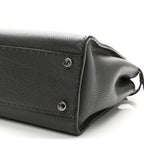 Cuoio Romano Selleria Bi-Color Medium Peekaboo Iconic Satchel Asphalt Milk