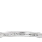 18K White Gold Lock Narrow Bangle Bracelet