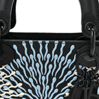 X BHARTI KHER Calfskin Painted Mini Lady Dior Black