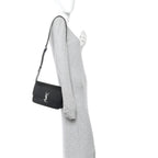 Box Calfskin Monogram Medium Solferino Satchel Black