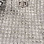 Crystal Vitello Laminato FF Petite Peekaboo I SEE U Satchel Crystal Argento