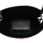 Box Calfskin Shark Lock Bucket Bag Black