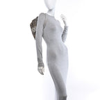 Metallic Lurex Zucca Vitello Baguette Argento