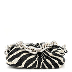 Nappa Zebra Print The Pouch Chain White Black