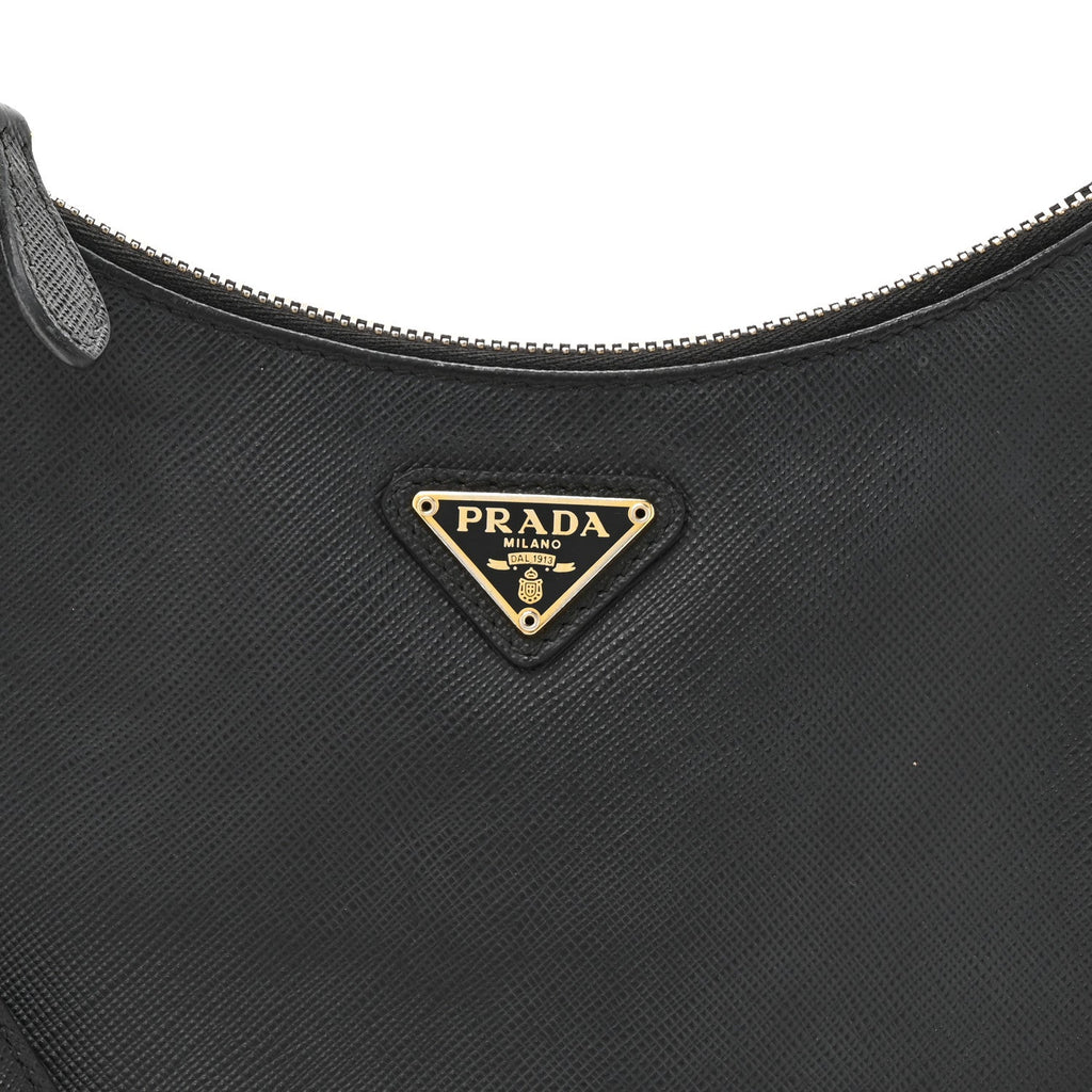 Saffiano Lux Re-Edition 2005 Shoulder Bag Black