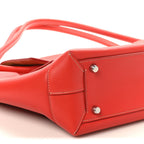 French Calfskin Maxi Intrecciato Medium Arco Red