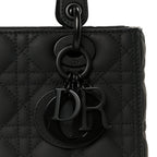 Ultra Matte Calfskin Cannage Medium Lady Dior Black