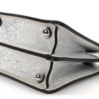 Crystal Vitello Laminato FF Petite Peekaboo I SEE U Satchel Crystal Argento