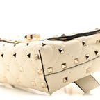 Lambskin Rockstud Spike Belt Bag 85 Ivory
