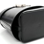 Box Calfskin Shark Lock Bucket Bag Black