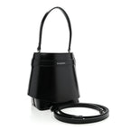 Box Calfskin Shark Lock Bucket Bag Black