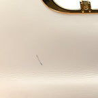 Calfskin Cannage Small Caro Bag Ivory