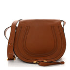 Calfskin Medium Marcie Round Crossbody Bag Tan
