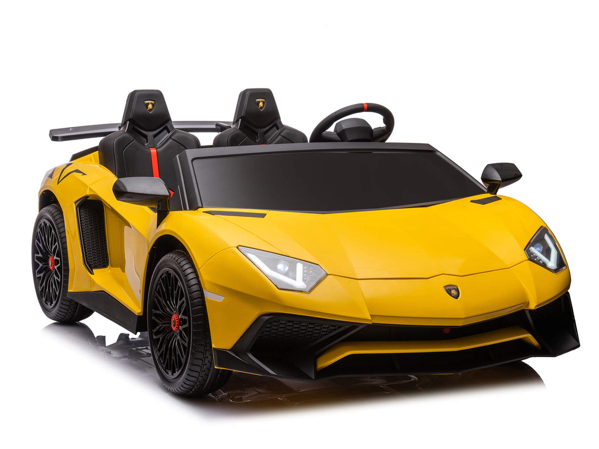 24V Lamborghini Aventador 2 Seater Ride on Car for Kids - Yellow