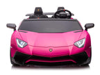 24V Lamborghini Aventador 2 Seater Ride on Car for Kids - Pink