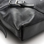 Calfskin Shearling Large Voyou Bag Chocolate