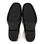 Calfskin CC Buckle High Boots 38 Black