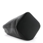 Soft Grained Calfskin Large Pebble Bucket Bag Black