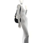 Suede Mini Bracelet Hobo Bag Black