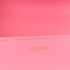Shiny Calfskin Triomphe Chain Shoulder Bag Flamingo