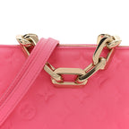 Calfskin Embossed Monogram Coussin BB Rose Fluo