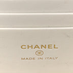 Caviar Quilted Small Vanity Case With Chain White