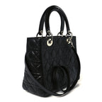 Lambskin Cannage Medium Lady Dior Black