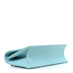Calfskin Quilted Chevron Envelope Flap Turquoise