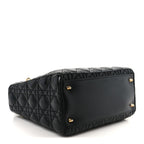 Lambskin Cannage Medium Lady Dior Black