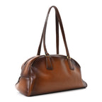 Vitello Old Medium Bowling Bag Cognac