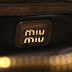 Suede Matelasse Large Arcadie Top Handle Bag Cocoa Brown