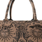 Canvas Embroidered Large Toile de Jouy Soleil Book Tote Beige