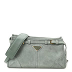 Scamosciato Triangle Small Bonnie Shoulder Bag Salvia