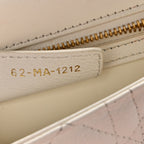 Calfskin Cannage Small Caro Bag Ivory