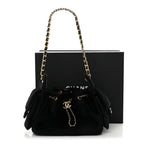 Pony Hair Mini Chanel 25 Handbag Black