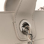 Caviar Medium Studded Deauville Tote Ivory